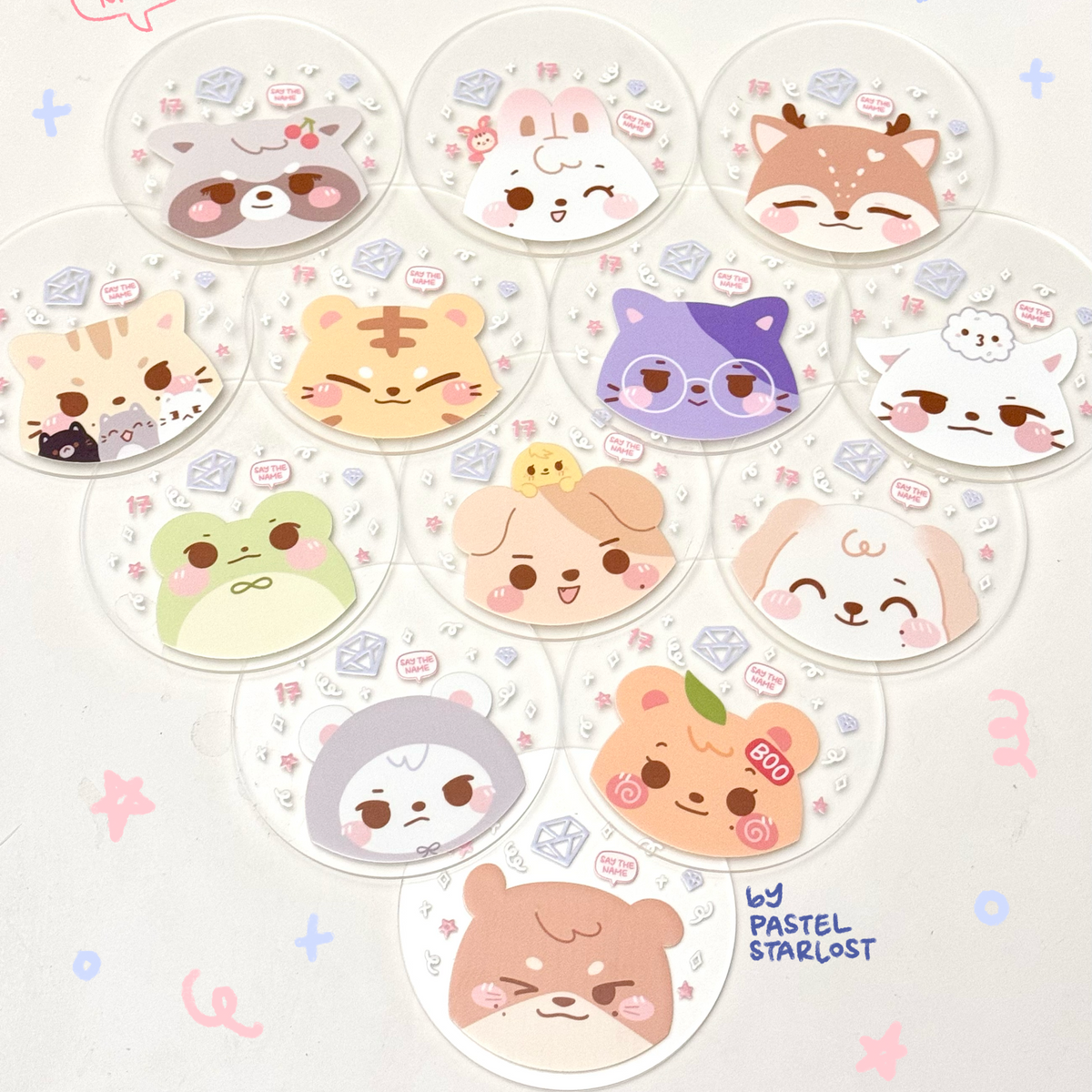 Seventeen Acrylic Coasters – pastelstarlost