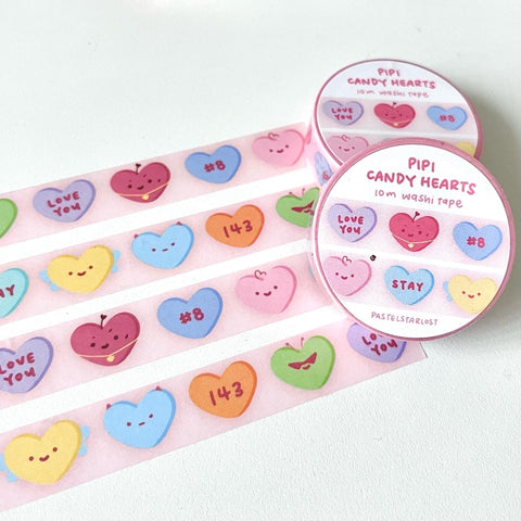 Candy Heart Pipi Washi Tape