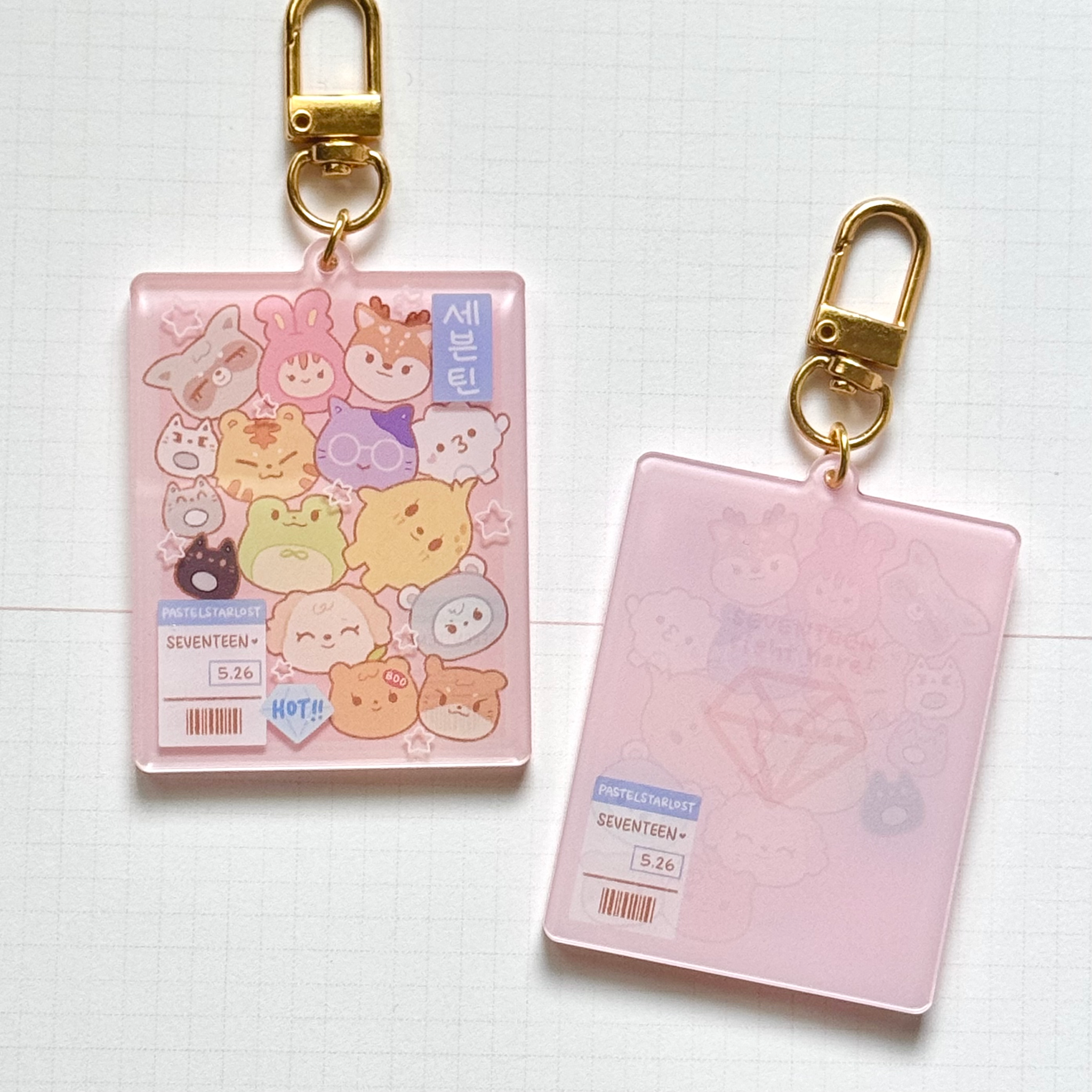 Seventeen Grocery Pack Acrylic Keychain – pastelstarlost