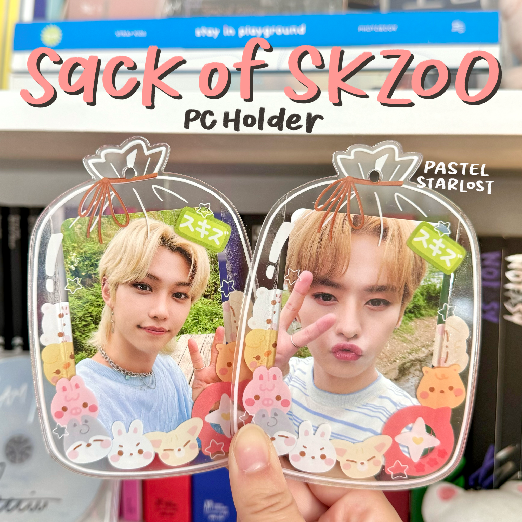 Sack of SKZOO Acrylic Photocard Holder – pastelstarlost