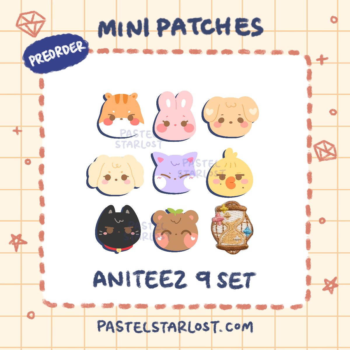 PREORDER Ateez OT8 Mini Patch Set