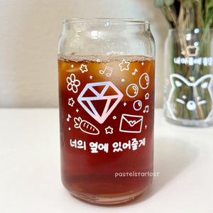 Diamond Doodles Glass Cup