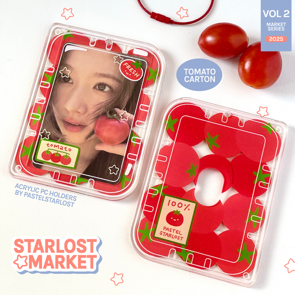 Tomato Carton Acrylic Photocard Holder