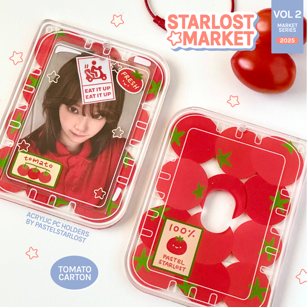Tomato Carton Acrylic Photocard Holder