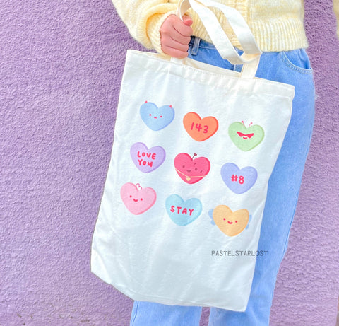 Pipi Candy Heart Tote Bag